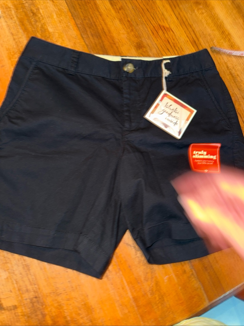 Dockers Navy Slim Fit Flat-Front Shorts - Picture 3 of 8